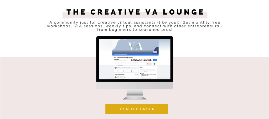 The Creative VA Lounge - Free Facebook Group for Creative Virtual Assistants