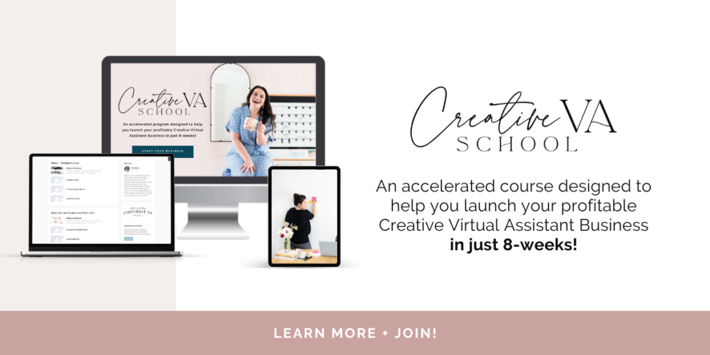 Learn how to start your creative virtual assistant business with The Creative VA School
